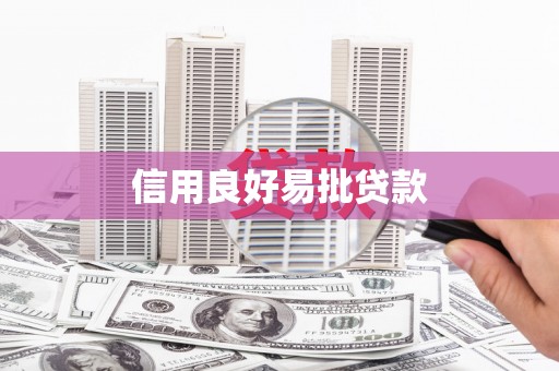 中西区信用良好易批贷款