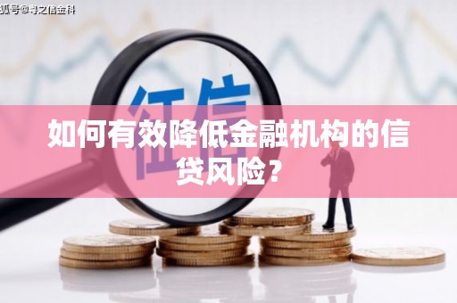 中西区如何有效降低金融机构的信贷风险？
