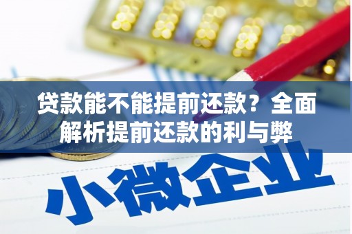 中西区贷款能不能提前还款？全面解析提前还款的利与弊