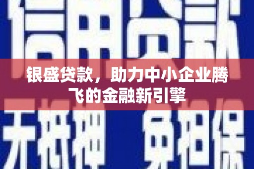 中西区银盛贷款，助力中小企业腾飞的金融新引擎