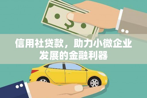 中西区信用社贷款，助力小微企业发展的金融利器