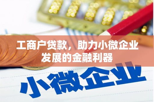 中西区工商户贷款，助力小微企业发展的金融利器