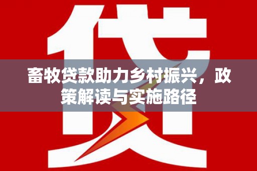 中西区畜牧贷款助力乡村振兴，政策解读与实施路径