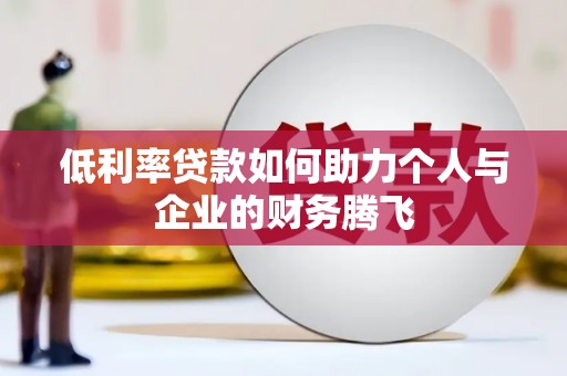 中西区低利率贷款如何助力个人与企业的财务腾飞