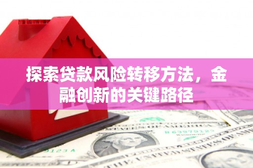 中西区探索贷款风险转移方法，金融创新的关键路径