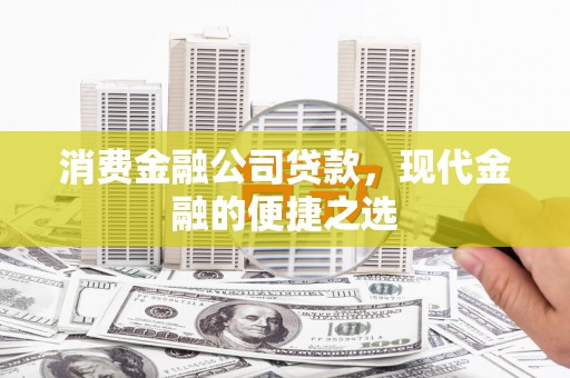 中西区消费金融公司贷款，现代金融的便捷之选