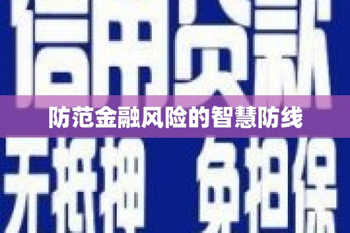 中西区防范金融风险的智慧防线