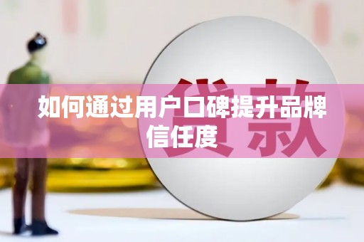 中西区如何通过用户口碑提升品牌信任度